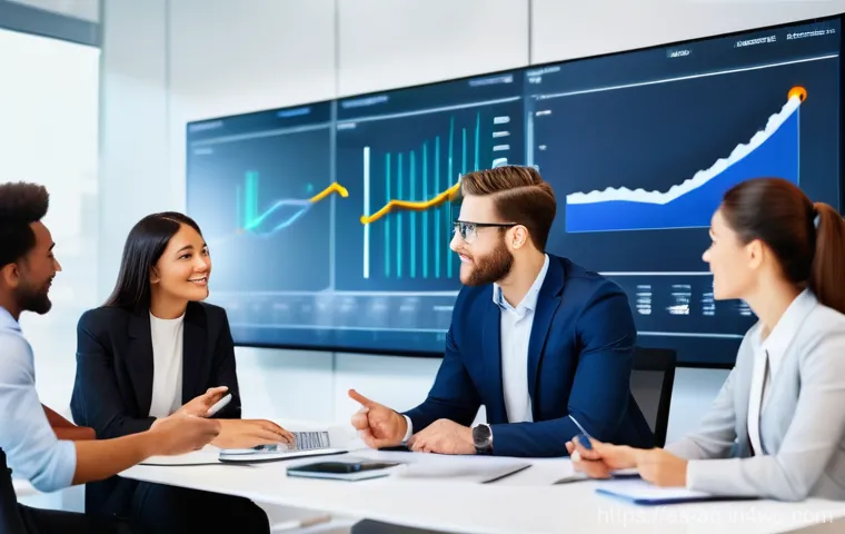 피드백 활용에 대한 직원 인식 조사 - **Prompt:** A diverse group of business professionals (men and women, all ages, various ethnicities,...